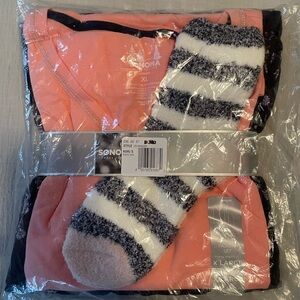Women's Sonoma Goods For Life® Pajamas: Sleep Top, Pants & Socks 3-Piece PJ Set